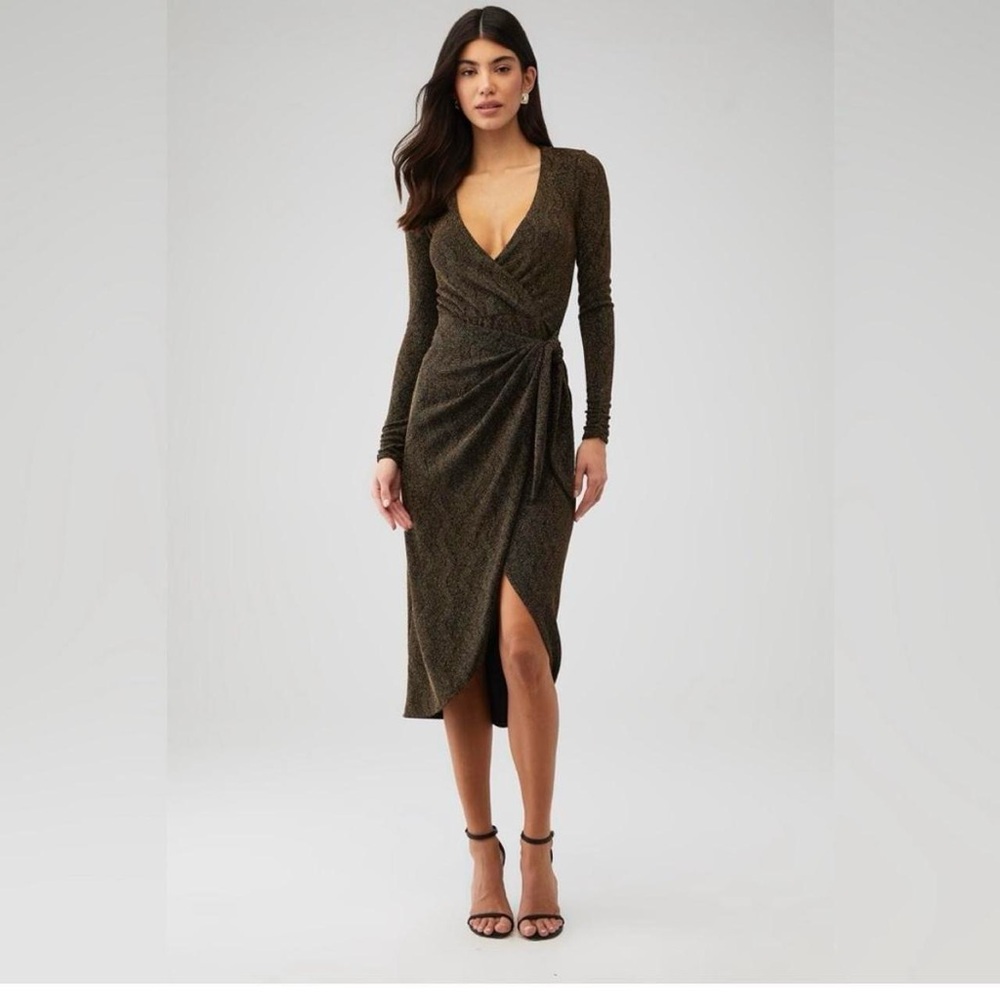Show me your mumu wrap midi dress